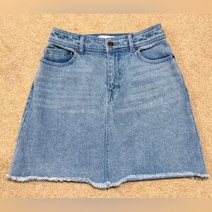 POPSUGAR Light Blue Denim A-Line Skirt